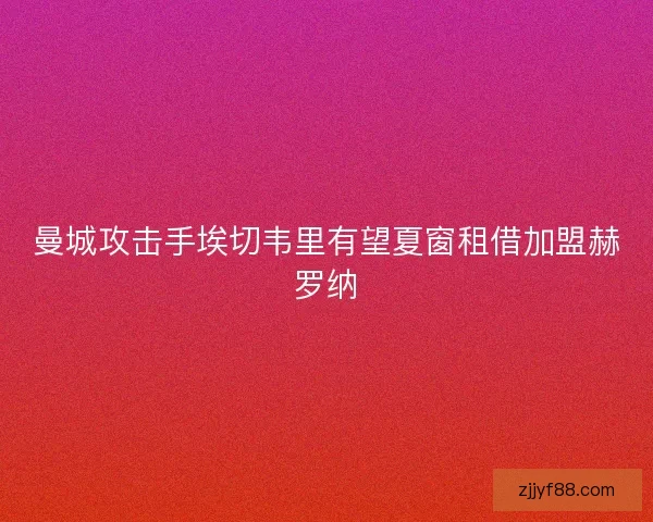 曼城攻击手埃切韦里有望夏窗租借加盟赫罗纳