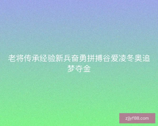 老将传承经验新兵奋勇拼搏谷爱凌冬奥追梦夺金